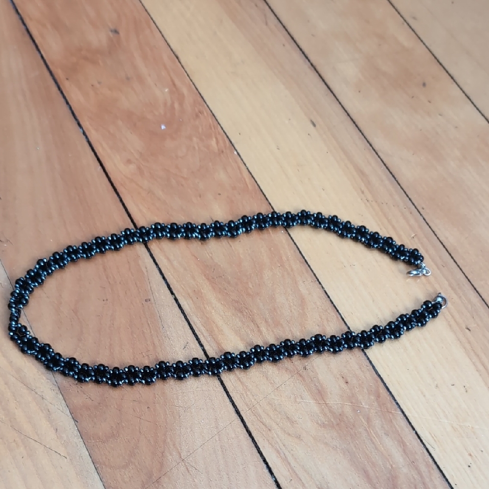 Source Unknown Black Beaded Necklace